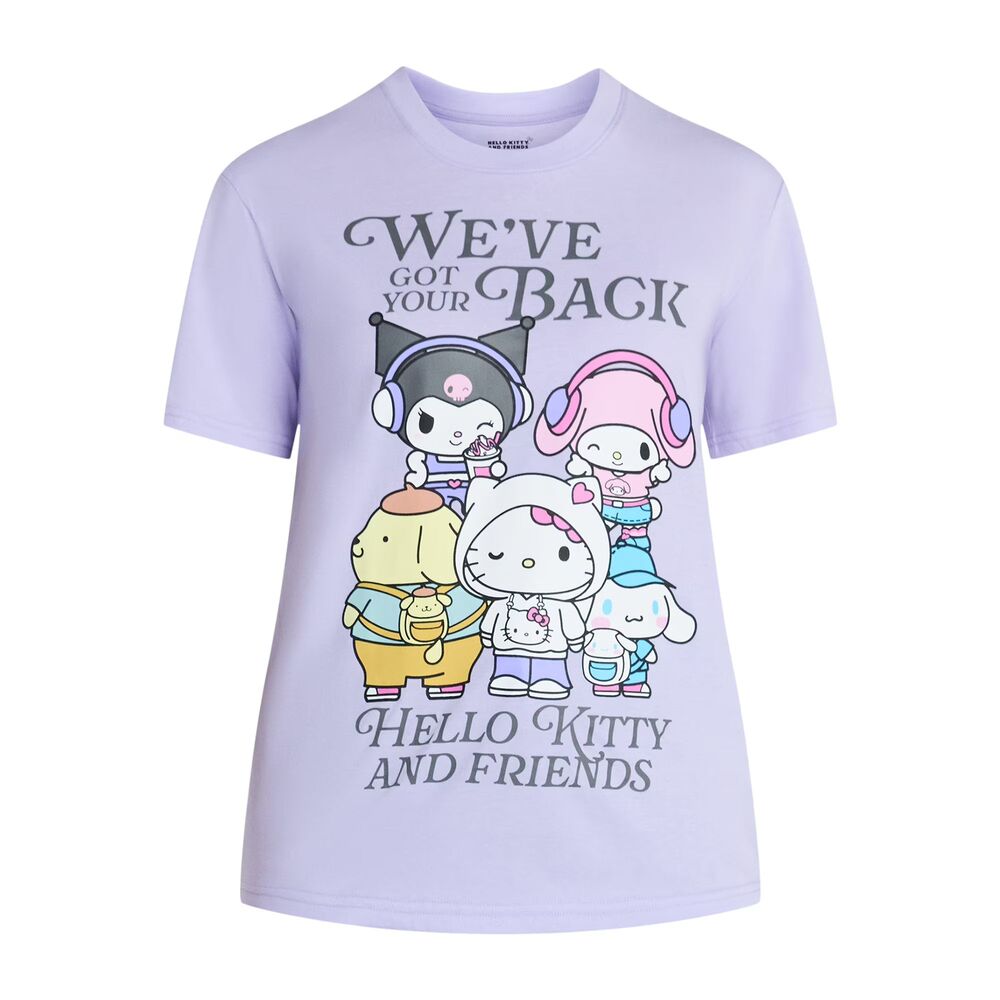 Hello Kitty & Friends Graphic Tee Juniors XXS Lavender T-Shirt